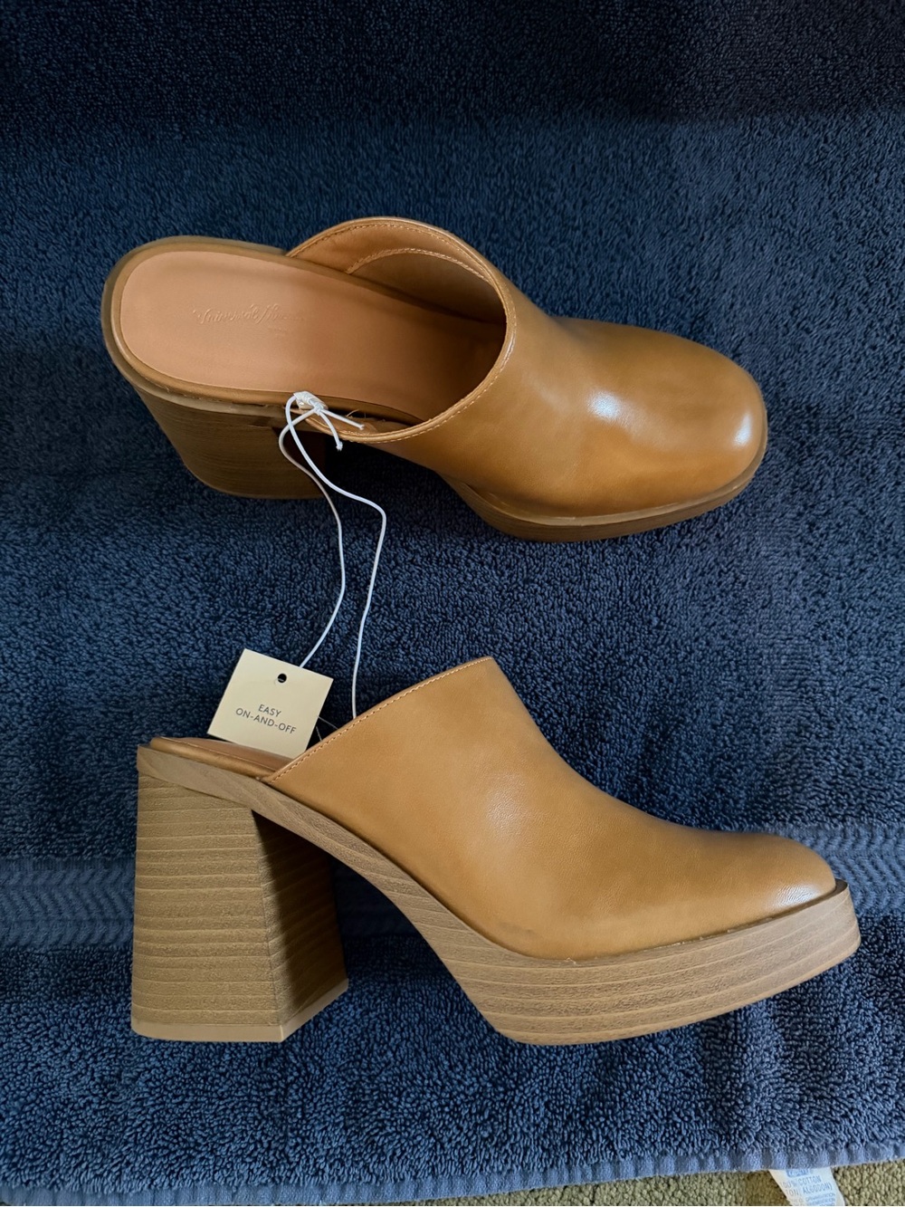 Universal Thread Tan Platform Mule Heels - Picture 3 of 4